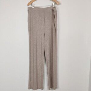 Banana Republic Women's Pants Size L Beige Viscose Straight Leg Knit Minimalist